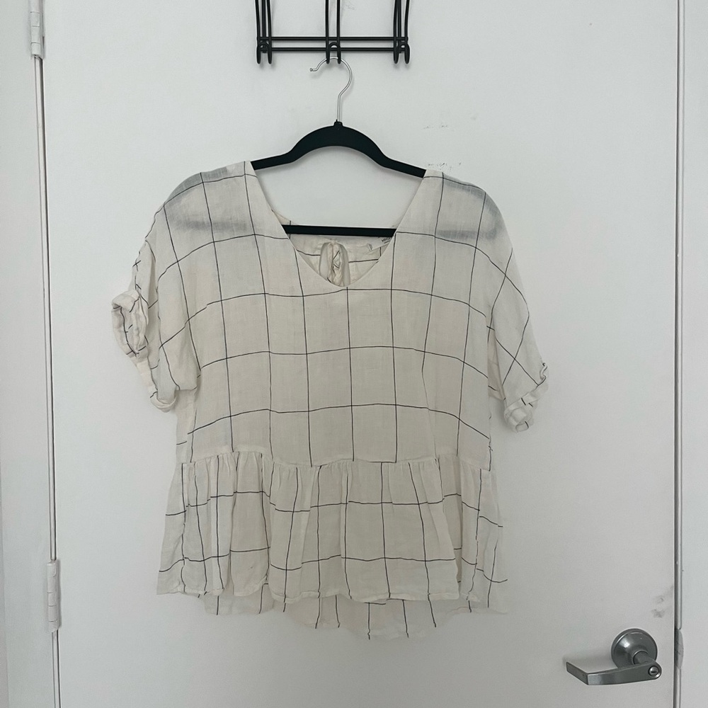 Mango 100% Linen Top